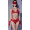 Chilirose Ensemble Simondia 4 Pièces Rouge
